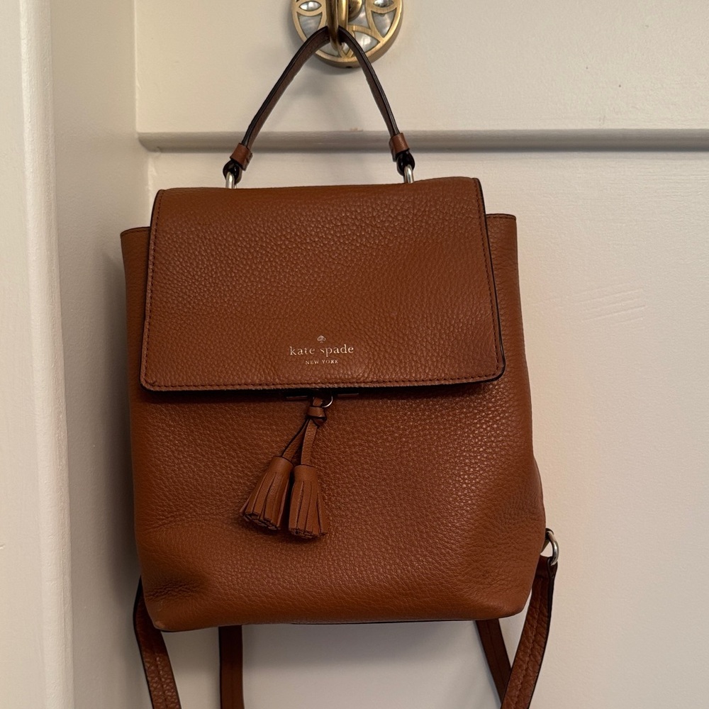 Kate Spade Tan Leather small Backpack